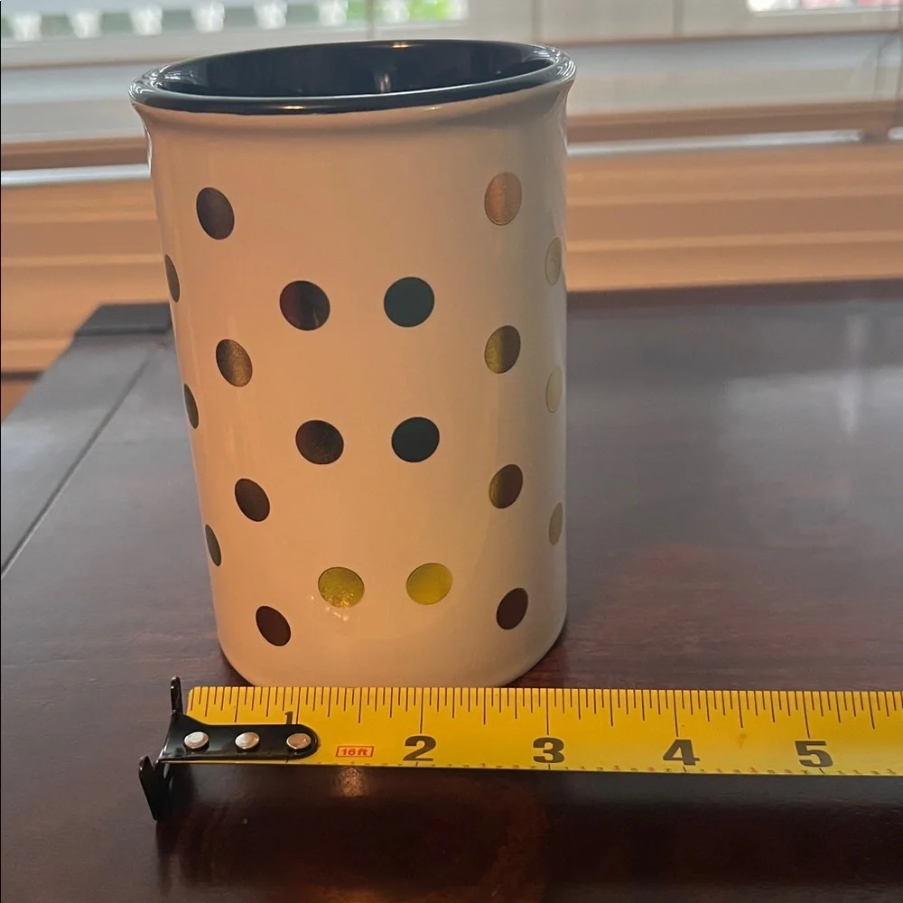 Gold and White Makeup Brush Holder